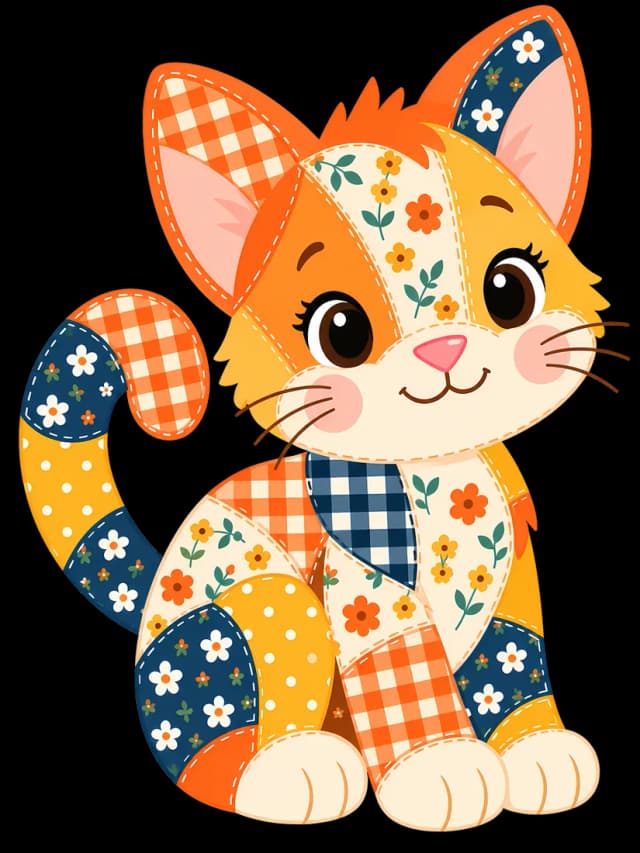 Patchwork kitten